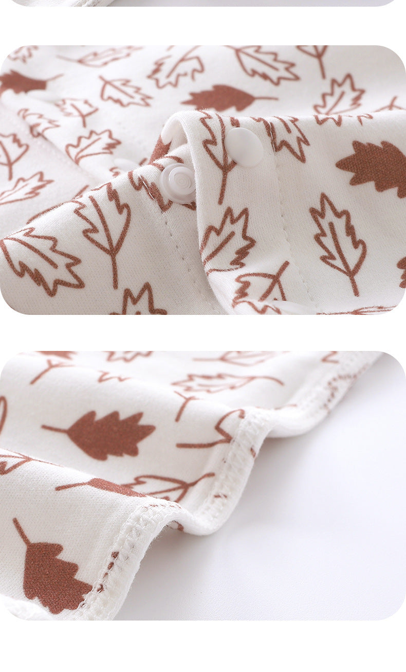 Spring New Arrival Baby Girls Long Sleeves Floral Pattern Rompers with Simple Embroidery-3