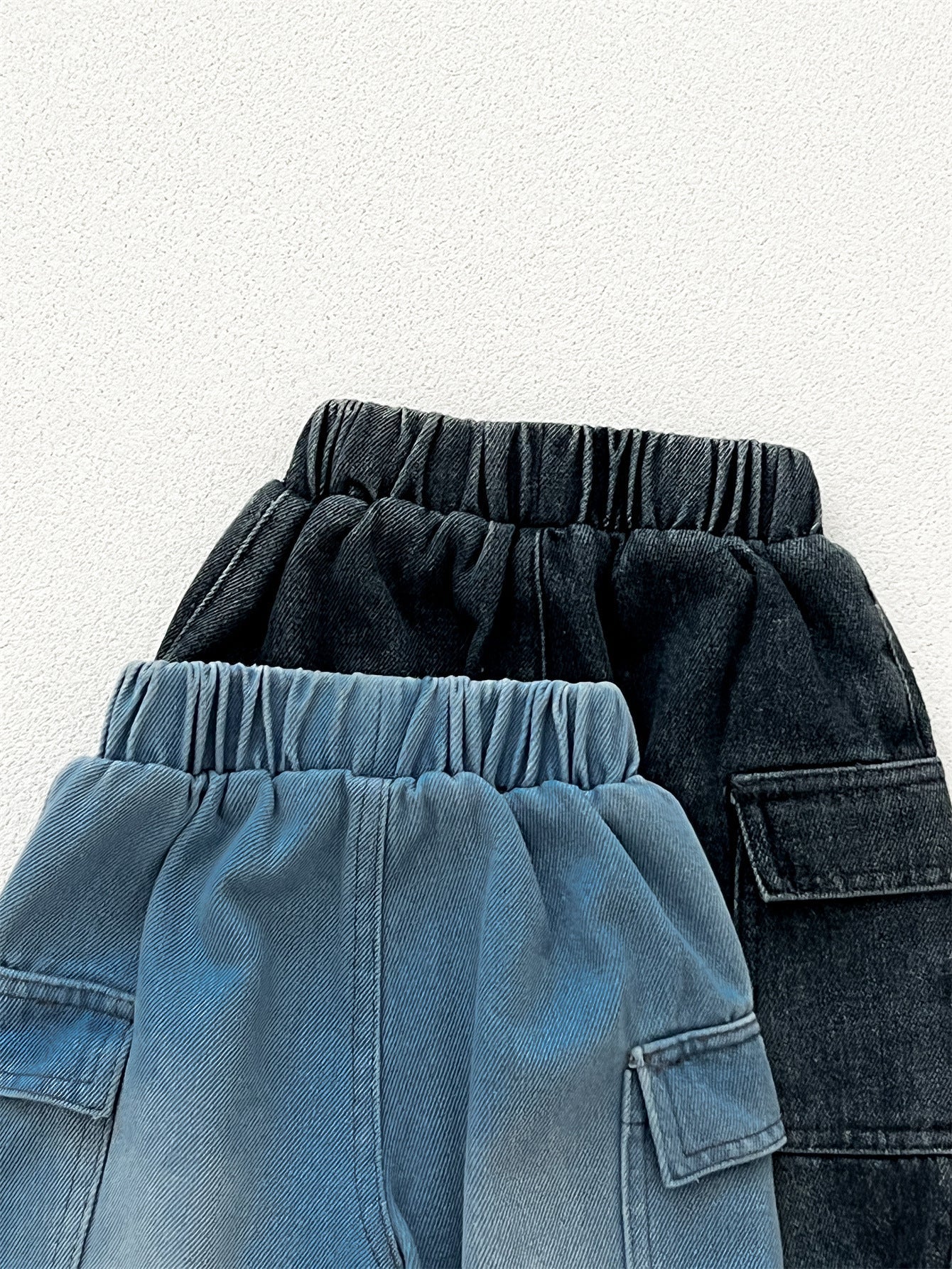 Arrival Modern Casual Unisex Denim Patchwork Style Pants-4