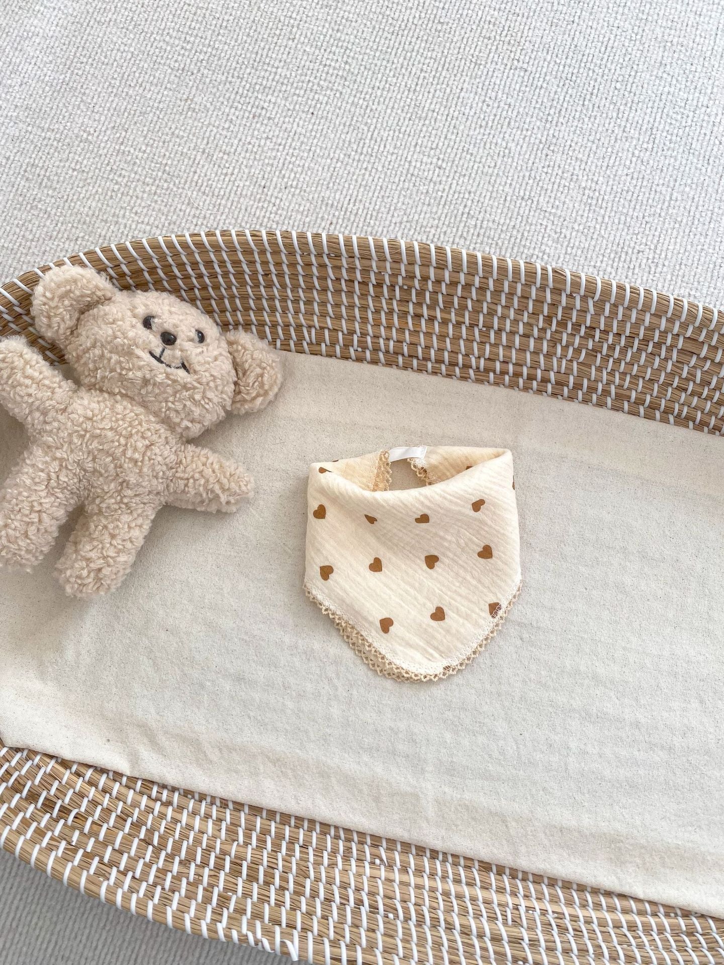 Adorable Cartoon Cotton Muslin Cloth Snap-On Triangle Bib-8