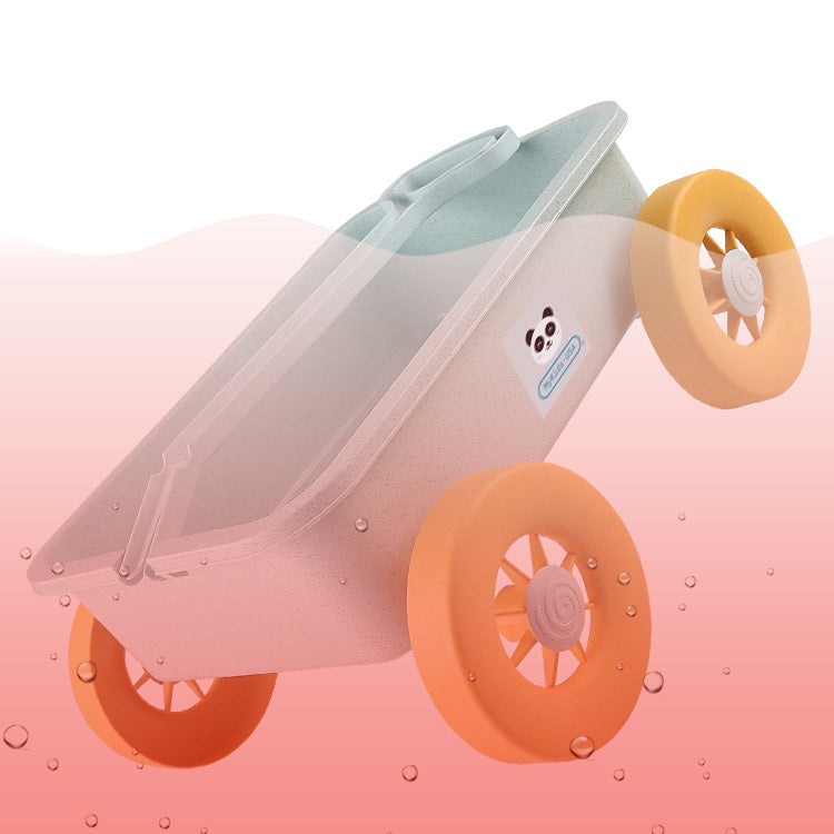 Children’s Wheat Straw Little Boy Beach Pusher Toy-3