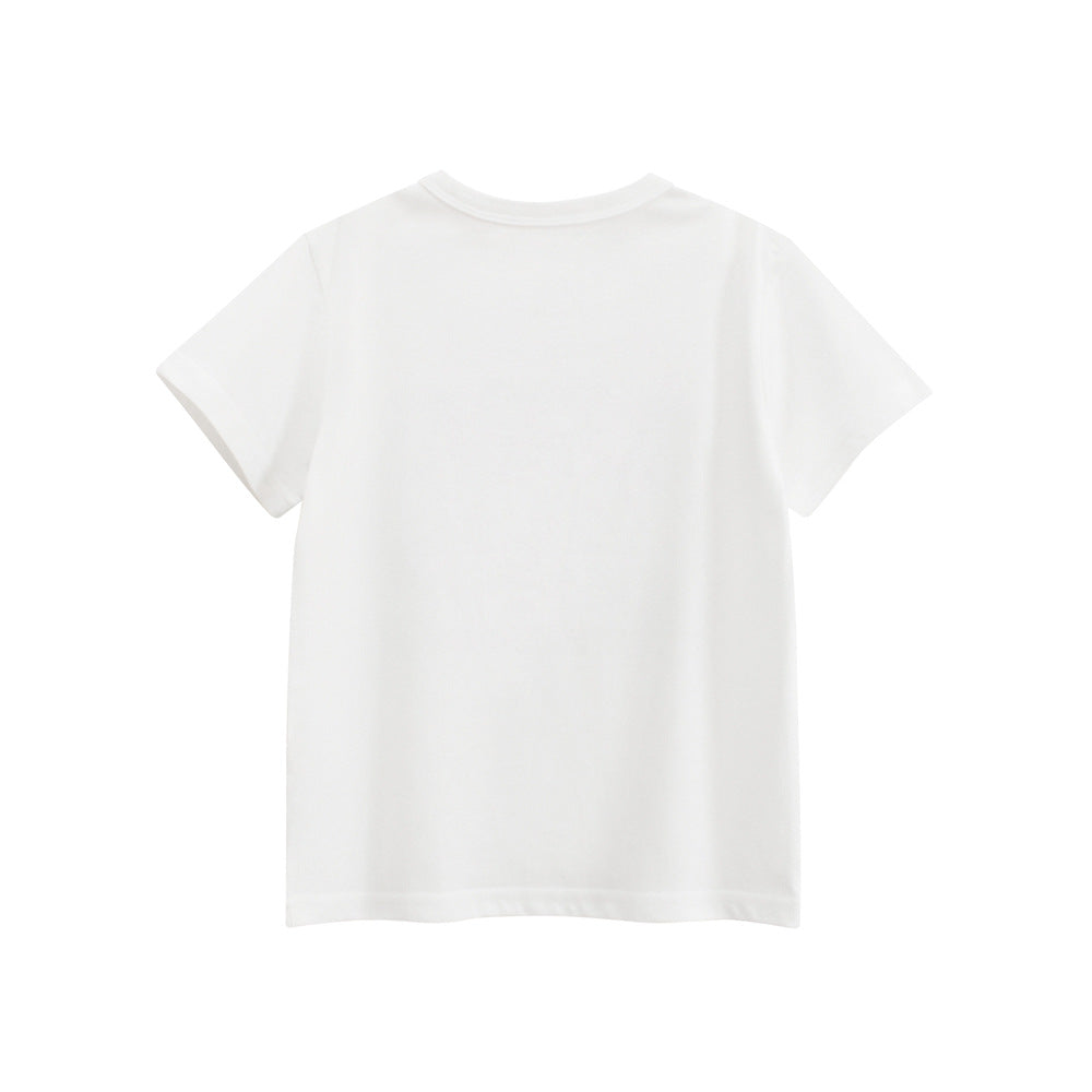 Summer Boys’ Cartoon Animals Pattern T-shirt in European and American Style-1