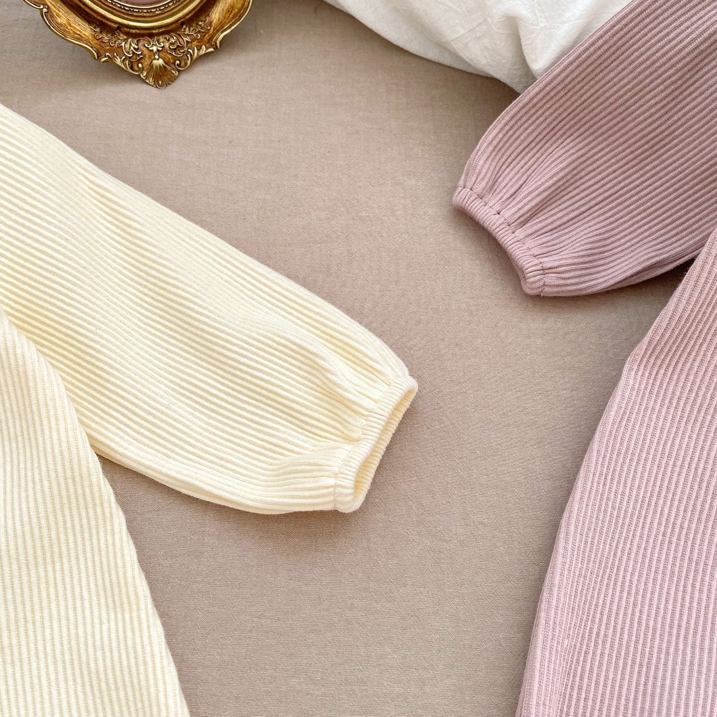 Baby Toddler Girl Rabbit Ears Lapel Long Sleeve With Hat Jumpsuit In Autumn-3