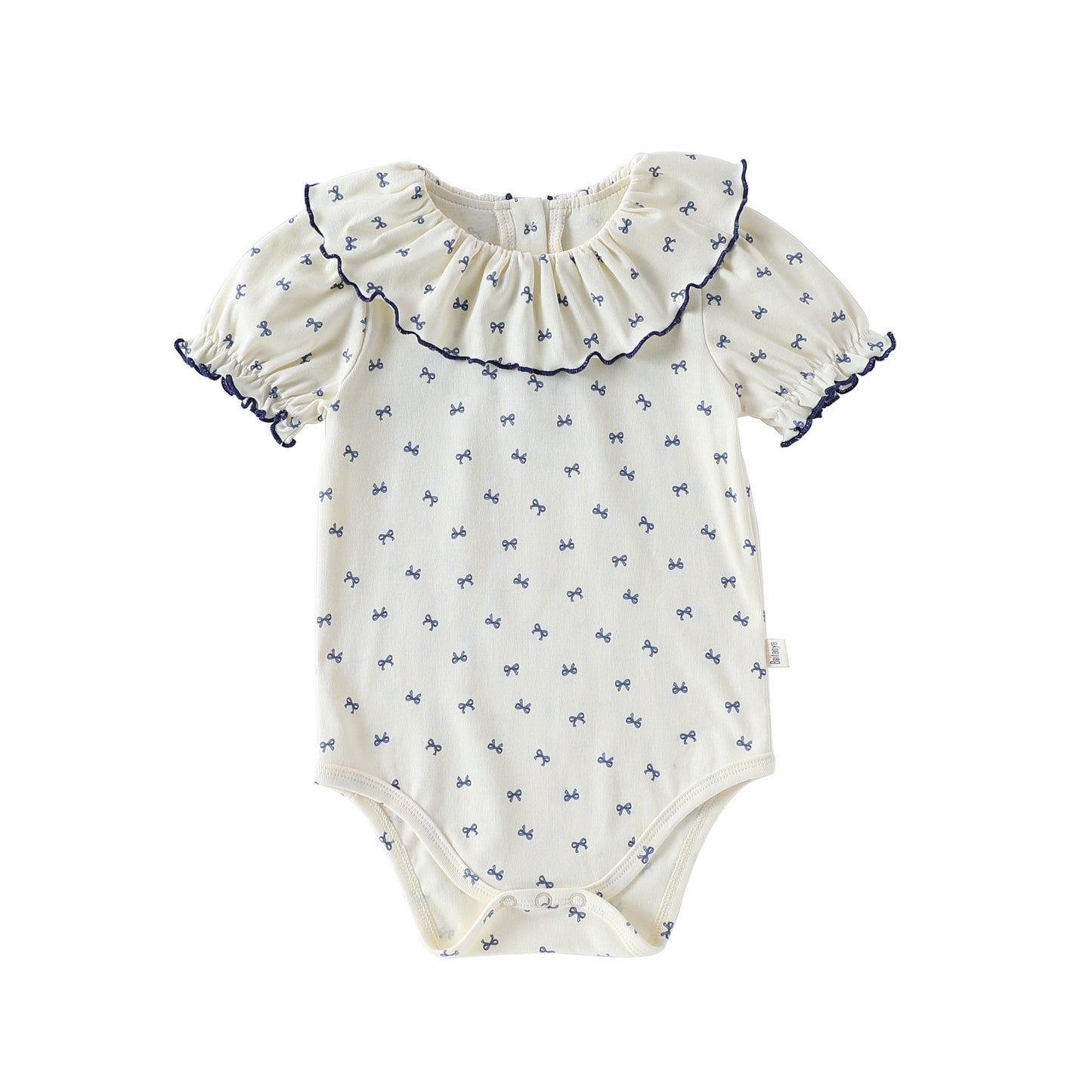 Summer Arrival Baby Unisex Short Sleeves Simple Pattern Onesies Bodysuits-1
