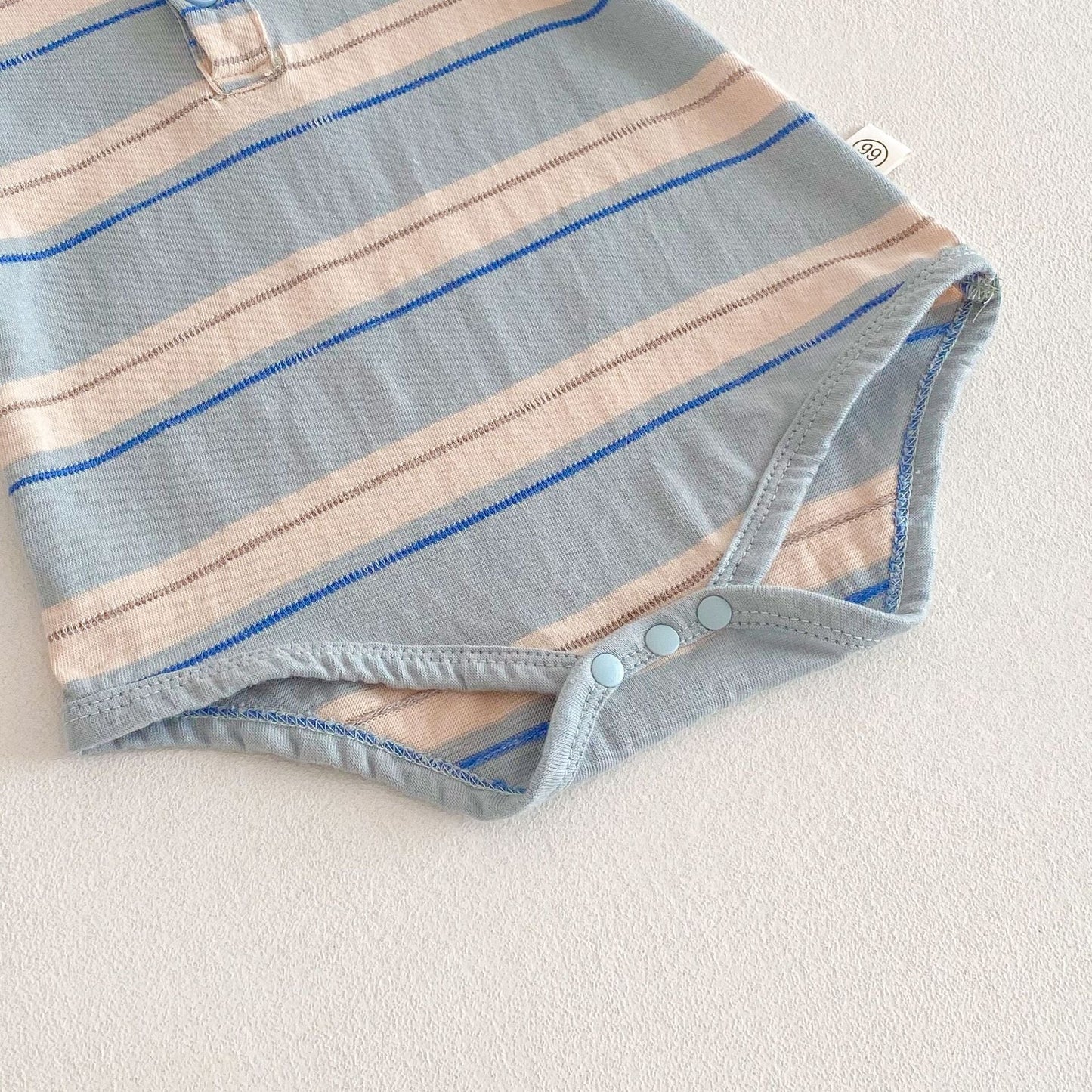 Summer Arrival Baby Boys Striped Short Sleeves Onesies-4