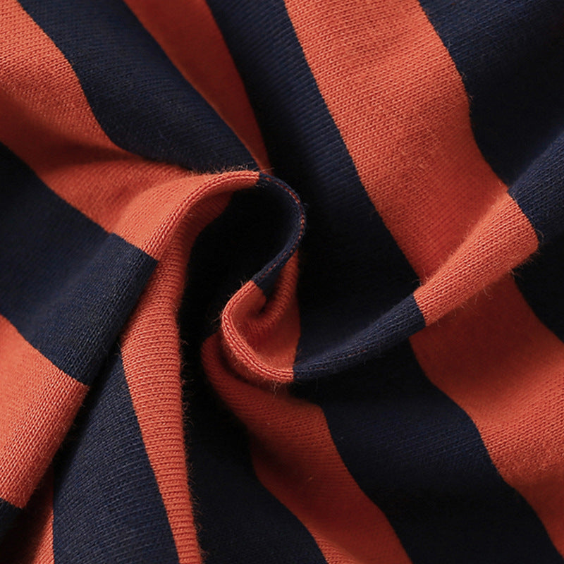 Summer Baby Kids Striped Pattern T-shirt and Shorts Clothing Set for Boys-3