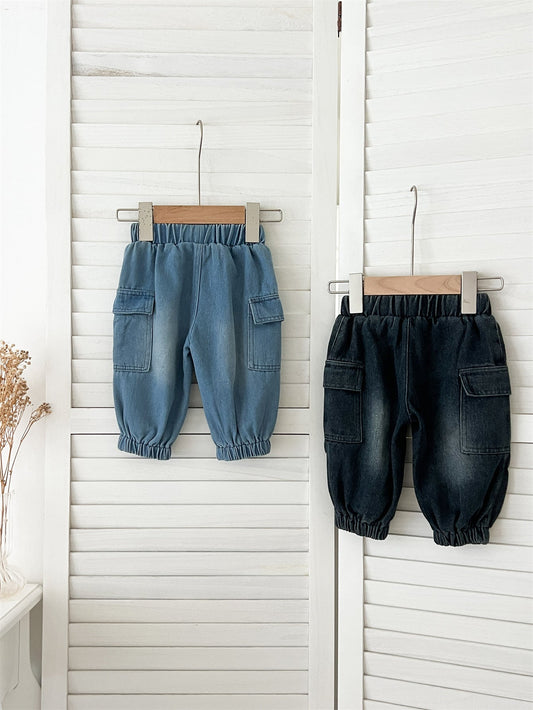 Arrival Modern Casual Unisex Denim Patchwork Style Pants-0