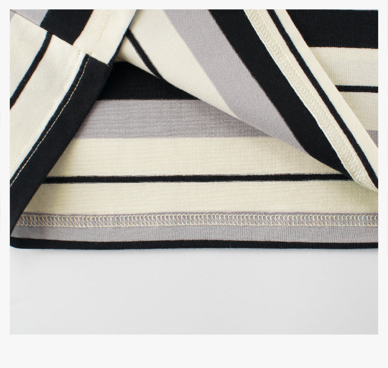 Summer Arrival Kids’ Striped Pattern T-shirt in European and American Style-4