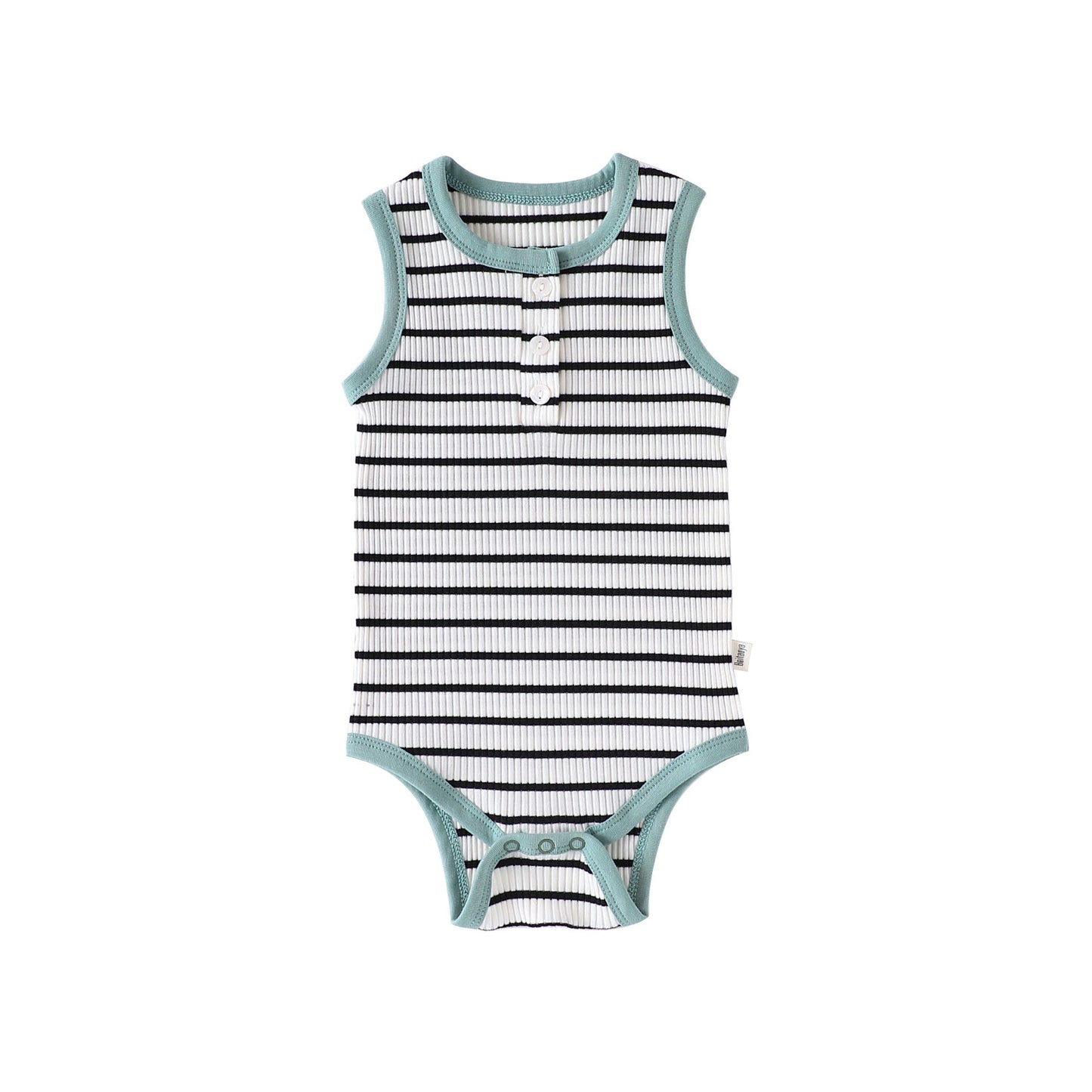 Summer Arrival Baby Unisex Sleeveless Striped Design Onesies Bodysuits-4