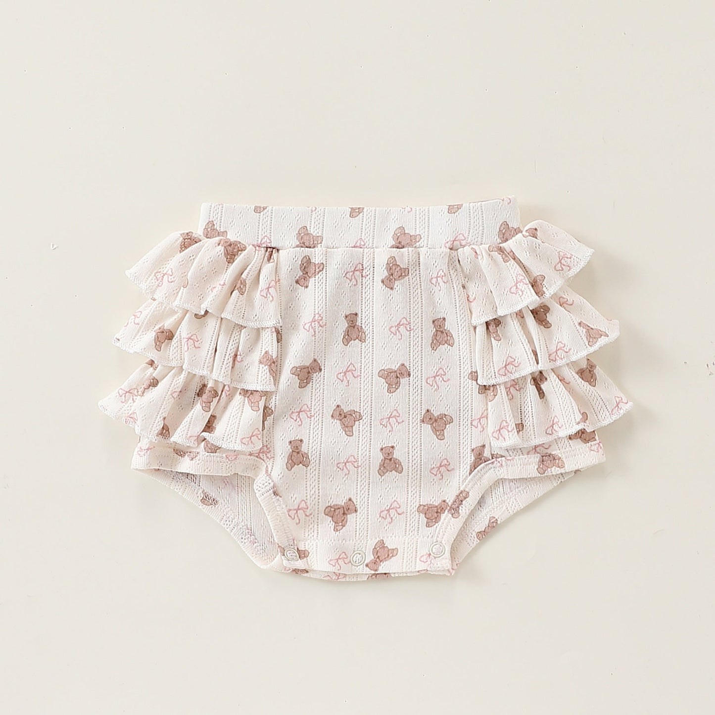 Summer Arrival Baby Girls Sleeveless Animals and Flowers Pattern Onesies, Bloomers-4