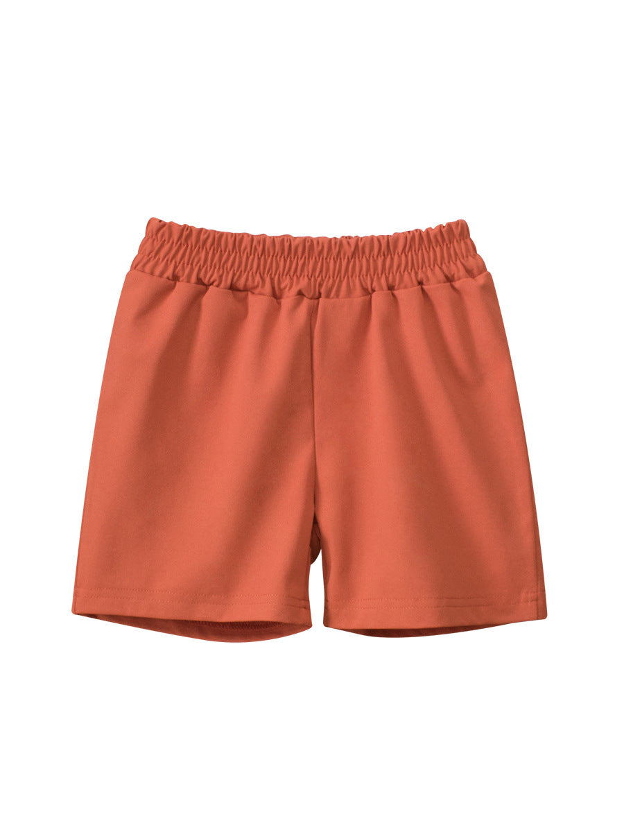 Summer Arrival Boys Casual Style Solid Color Shorts-5