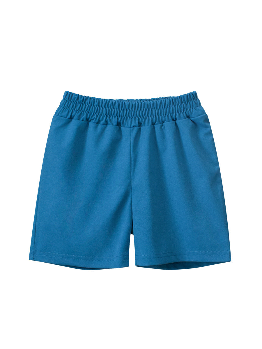 Summer Arrival Boys Casual Style Solid Color Shorts-3